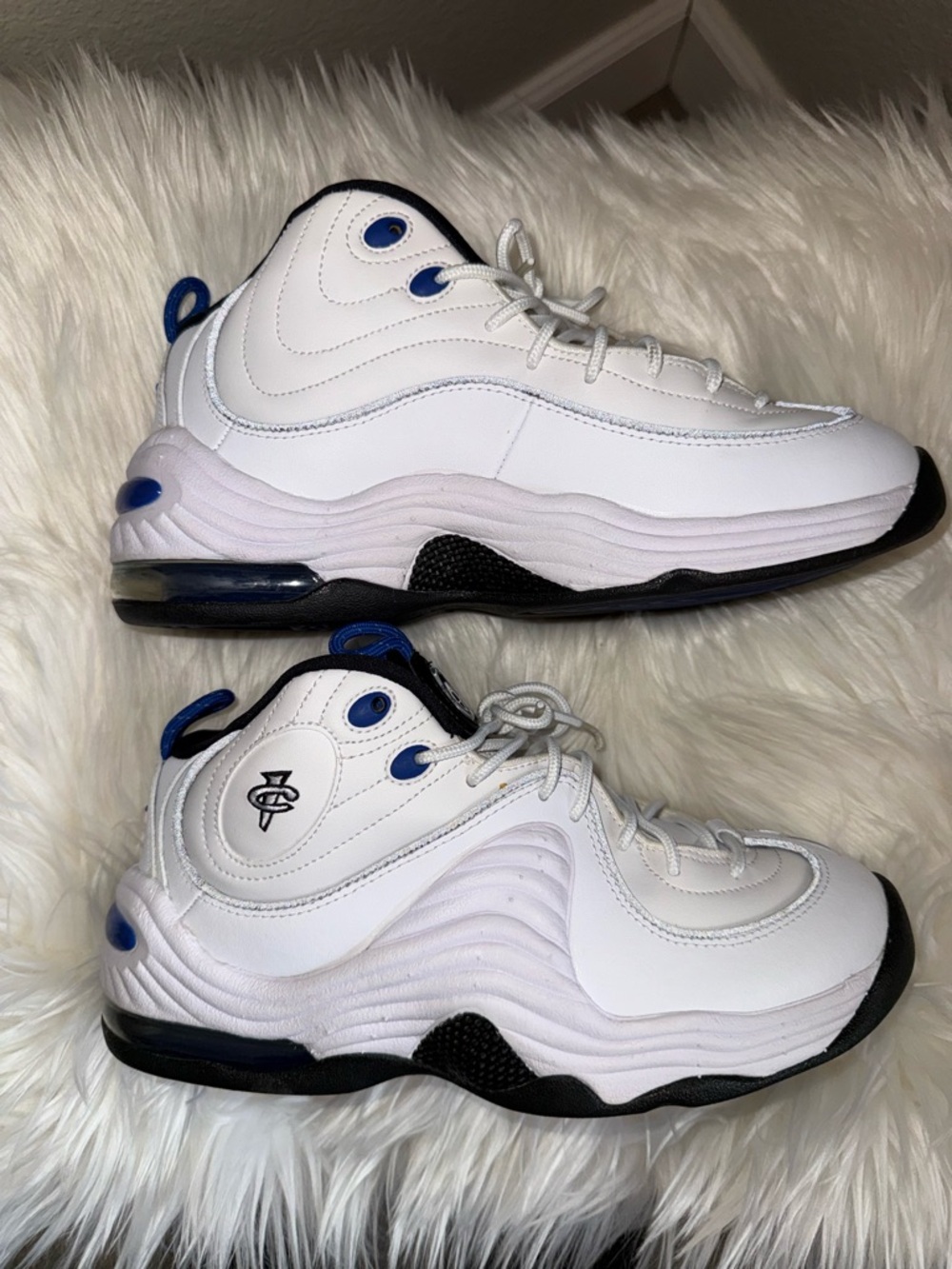 NWOT Nike Air Penny II White/Black/Blue - Picture 7 of 11